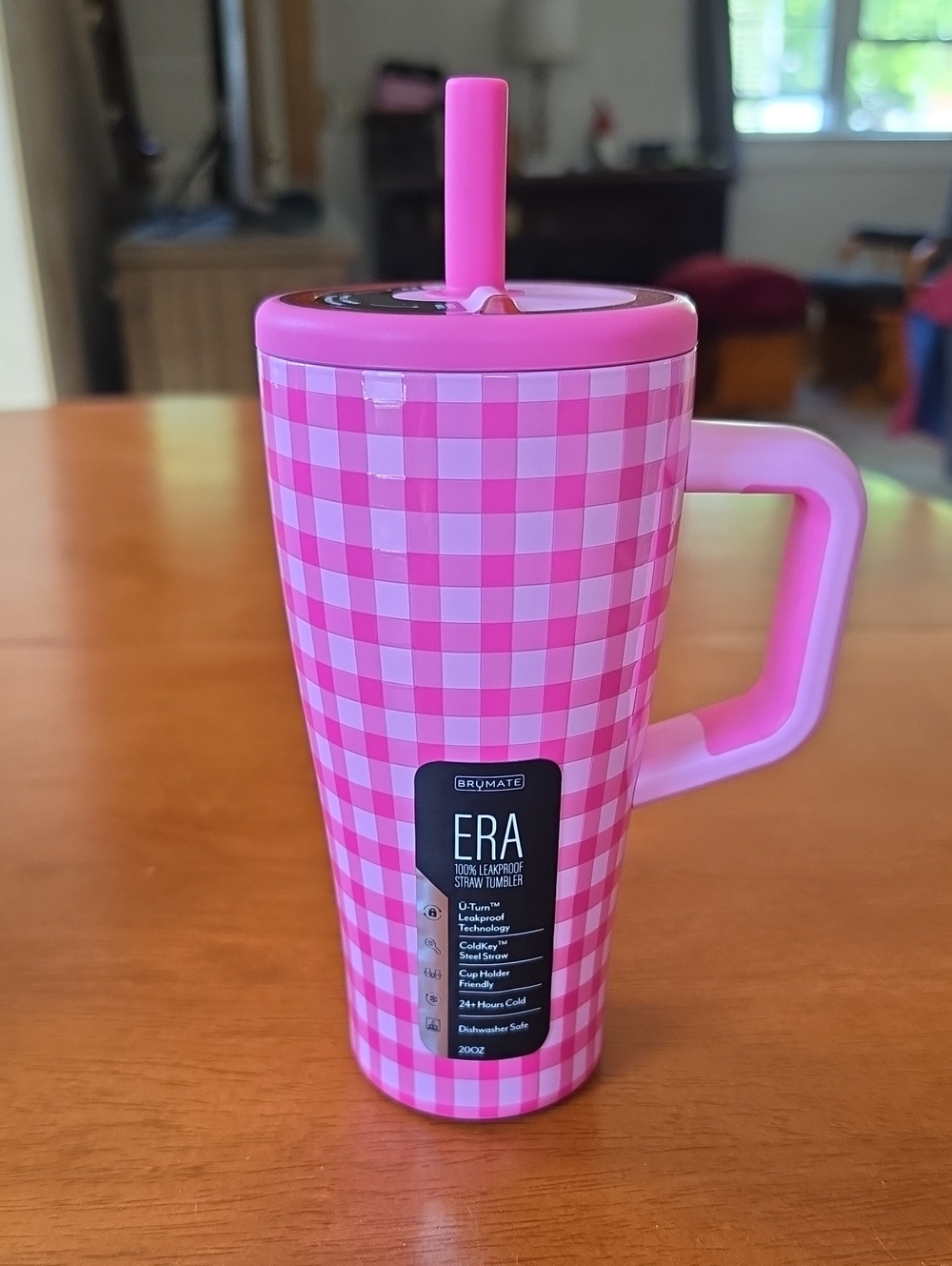 Brumate 20 oz ERA Pink Gingham 20oz